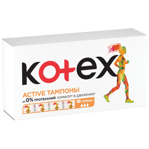 Изображение товара Kotex тампоны Active Normal 16 шт. Kotex тампоны Active Normal 16 шт. фотография