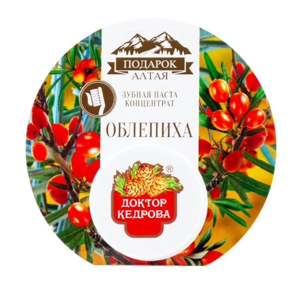 Изображение товара Зубная паста концентрат Облепиховое масло Доктор Кедрова 35г Зубная паста концентрат Облепиховое масло Доктор Кедрова 35г фотография