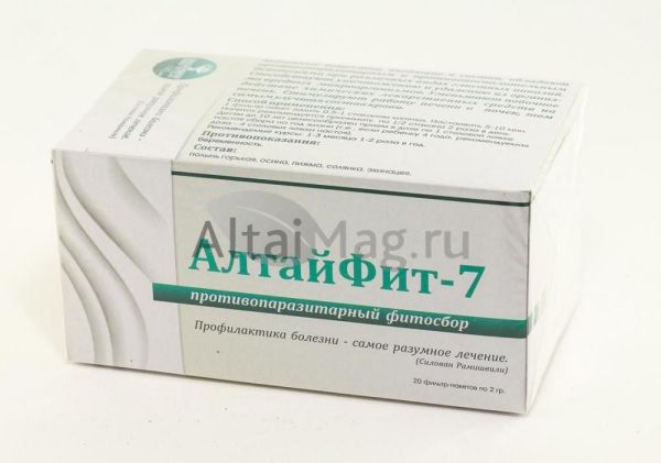 Изображение товара Алтайфит-7 паразитарный чайный напиток 20 пакетиков Алтайфит-7 паразитарный чайный напиток 20 пакетиков фотография