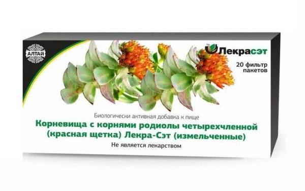 Изображение товара Красная щетка Родиола четырехчленная Лекра-Сэт 20пакетиков Красная щетка Родиола четырехчленная Лекра-Сэт 20пакетиков фотография