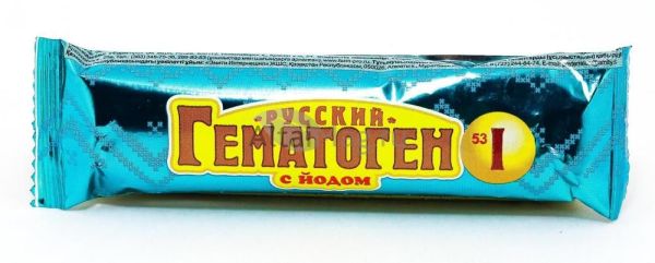 Изображение товара Гематоген русский с йодом 40г Гематоген русский с йодом 40г фотография
