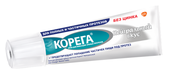 Изображение товара Корега крем для фиксации зубных протезов (нейтральный вкус) 40мл Корега крем для фиксации зубных протезов (нейтральный вкус) 40мл фотография