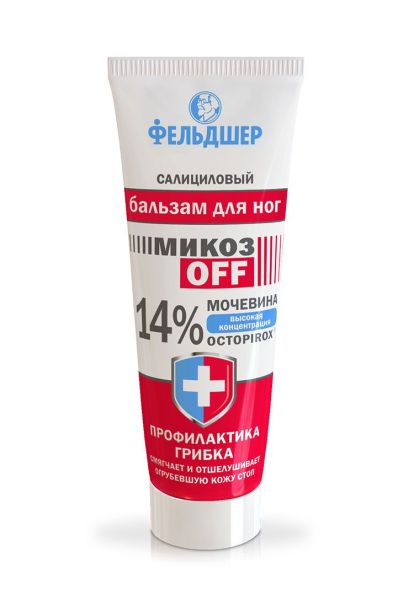 Изображение товара Салициловый бальзам для ног Фельдшер «МикозOFF» 14% мочевина и Octopirox, 75 мл Салициловый бальзам для ног Фельдшер «МикозOFF» 14% мочевина и Octopirox, 75 мл фотография